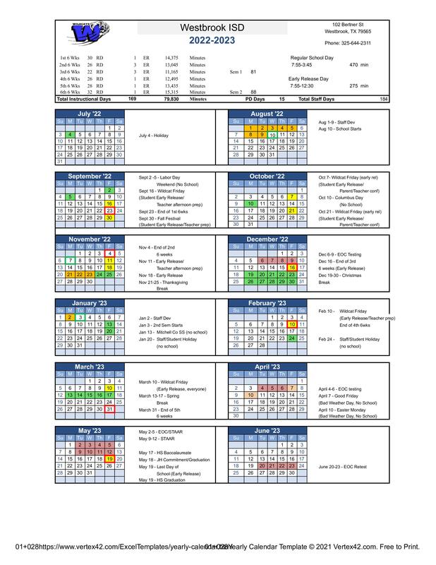 2022-2023 Approved School Calendar Featured Photo