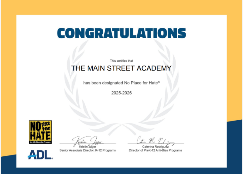 TMSA Earns “No Place for Hate” Designation Featured Photo