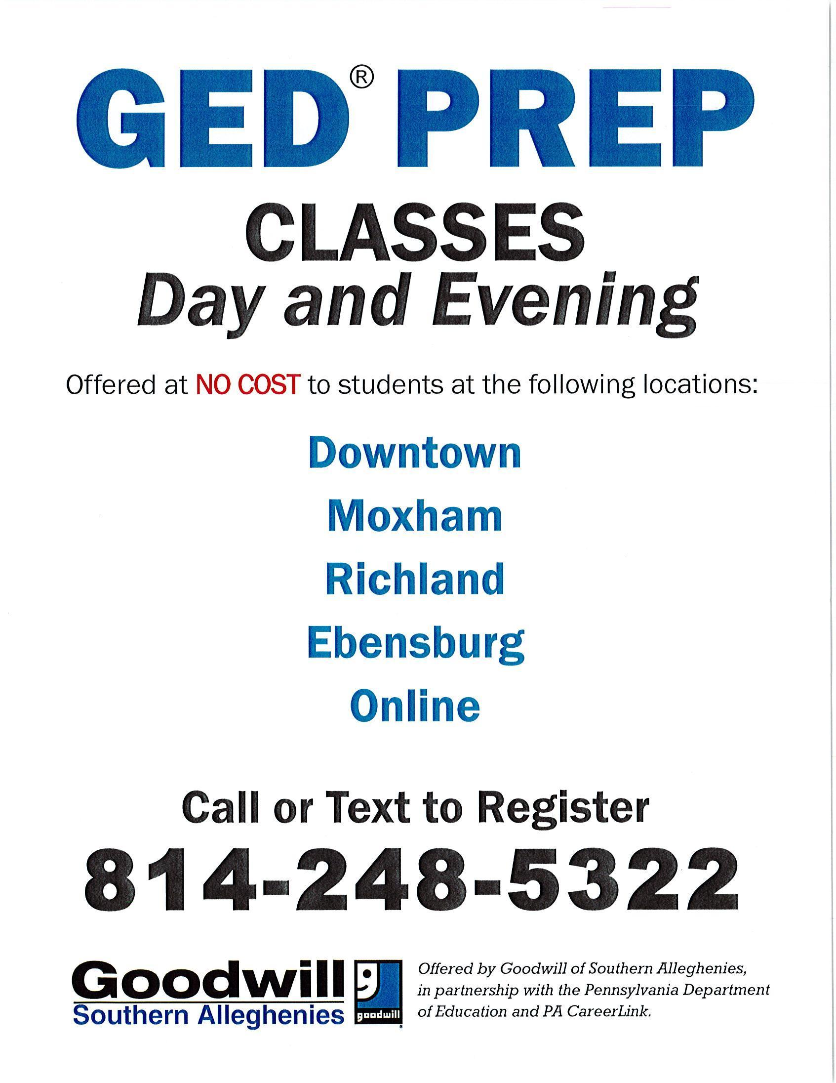 GED INFORMATION Guidance Richland School District