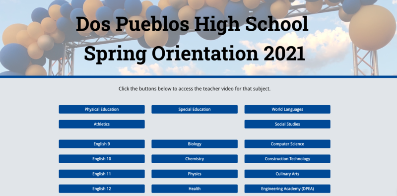 Spring Orientation 2021 / Orientación de Primavera 2021 Featured Photo