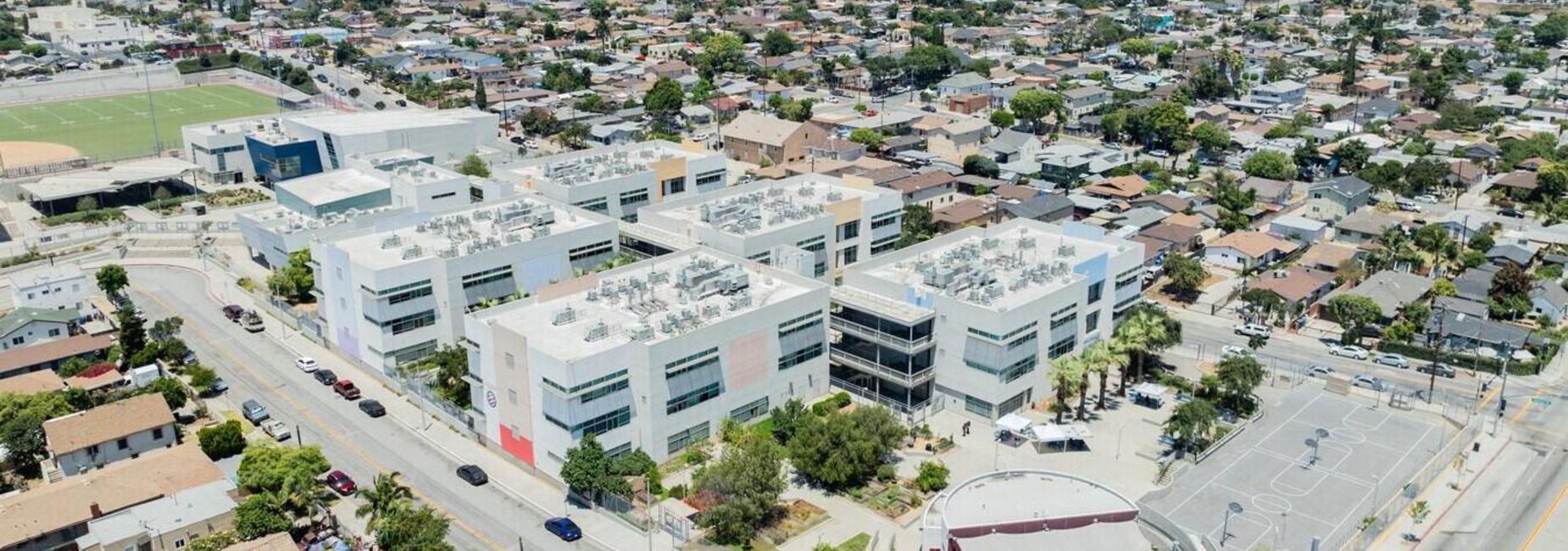 Top view of school