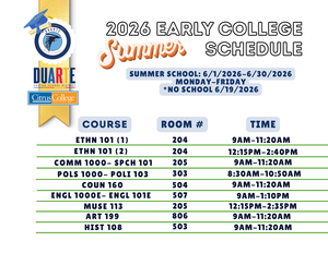 summer school schedule for early college students