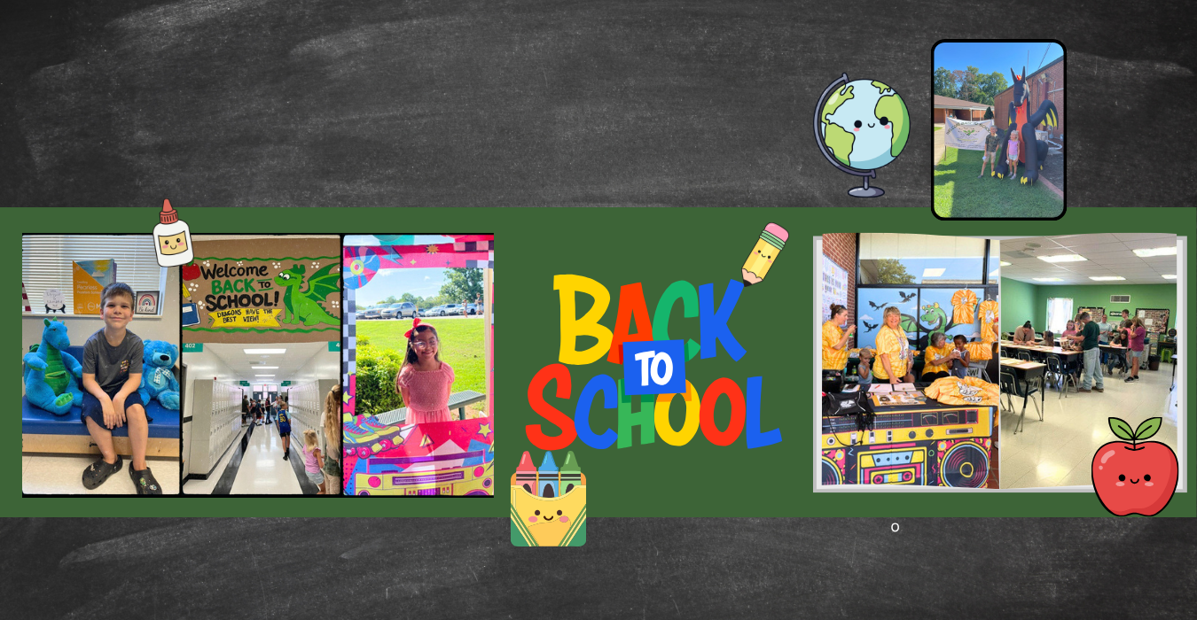 pictures of students and adults at back to school night