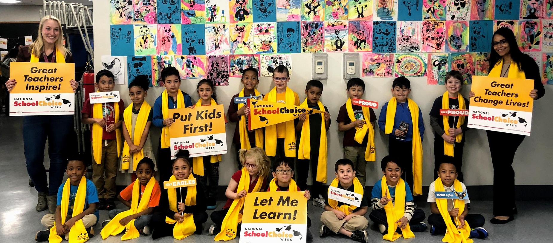 School Choice Week-1st Graders with Ms. Miranda and Ms. Krueger