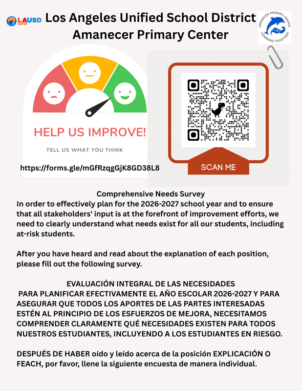 Comprehensive Needs Survey