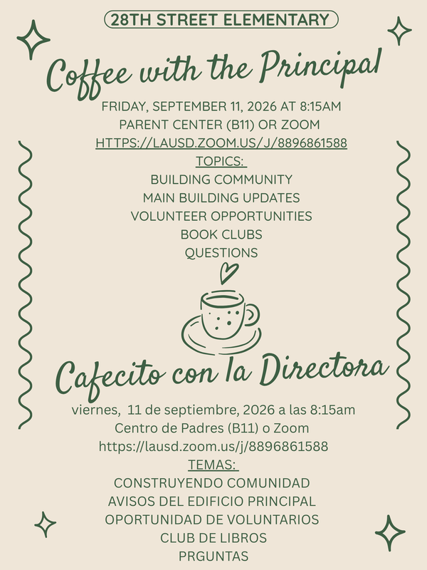 Coffee with the Principal