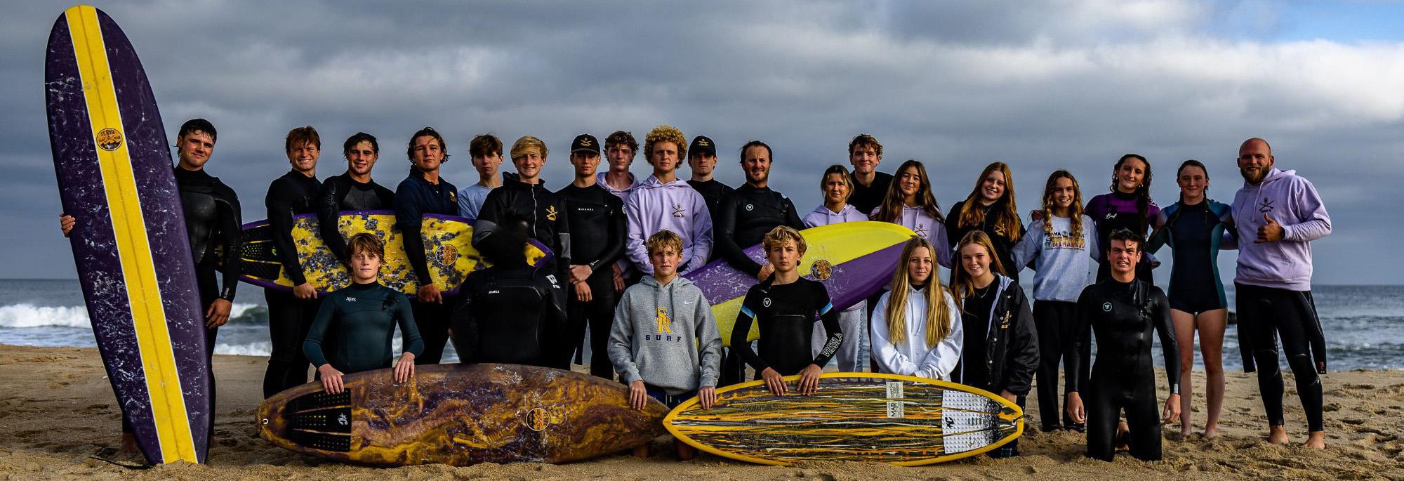 Surf team posing for a photo