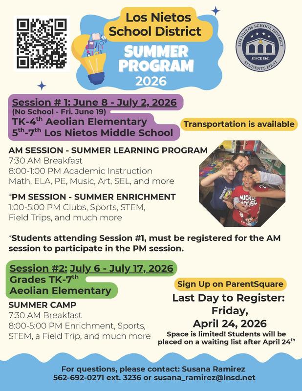 Summer Learning Program 2026 Featured Photo