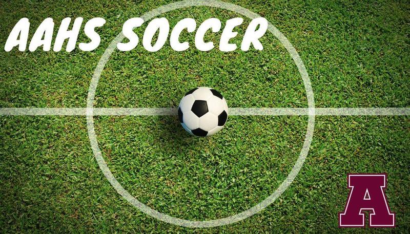 Soccer field with soccer ball and Big A logo