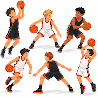 boys playing basketball