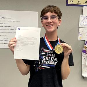 Pieper High School student Carson Laubach Outstanding Performer