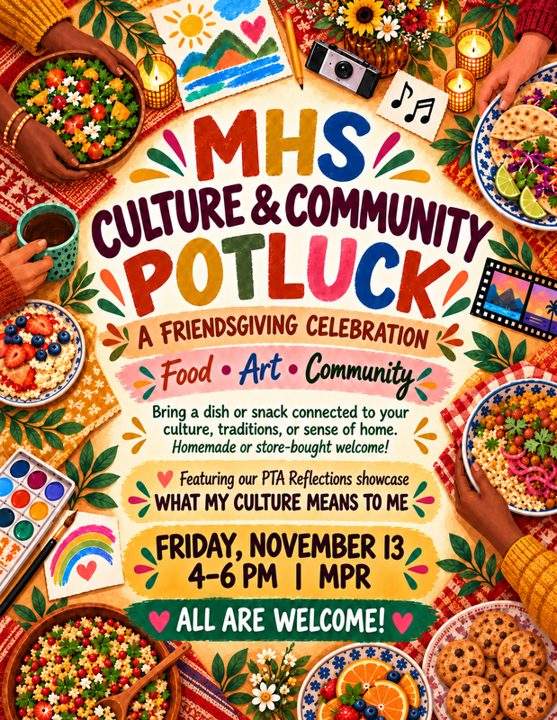MHS Reflections Event: Culture & Community Potluck - Friendsgiving Fri. Nov. 13 Featured Photo