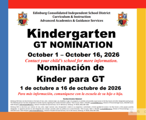 2026-2027 Kinder Nomination