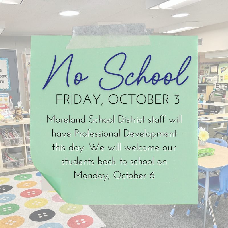 No School, Friday, Oct 3rd Thumbnail Image