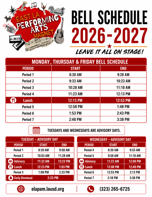 Bell Schedule