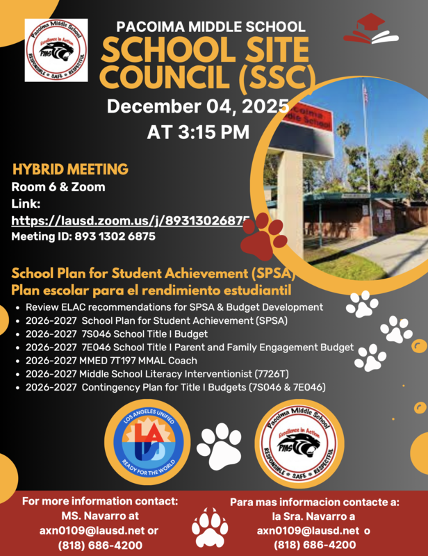 SSC Meeting on Thursday, December 4th!