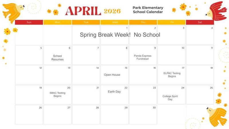 April School Calendar Featured Photo