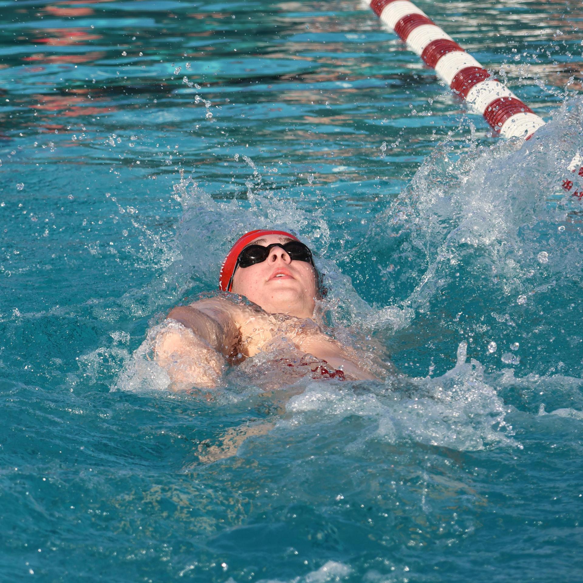 Dyllan Lopez swimming