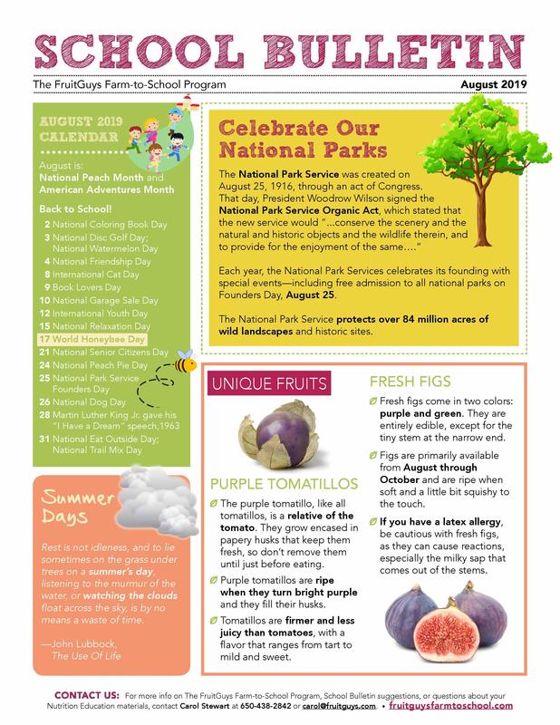 Fruit Guys School Bulletin