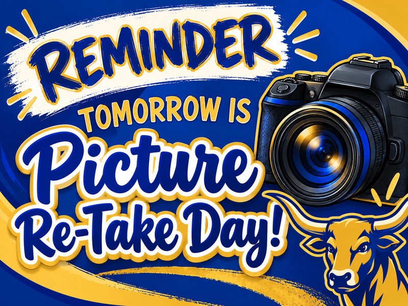 Friday 10/08 is Picture Re-Takes! 📷 Thumbnail Image