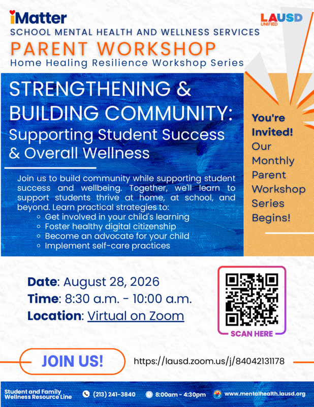 Parent Workshop - Home Healing Resilience Workshop Series English Post