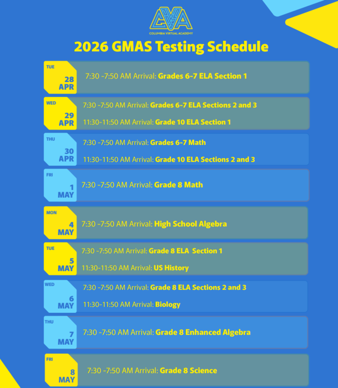 GMAS Schedule Graphic