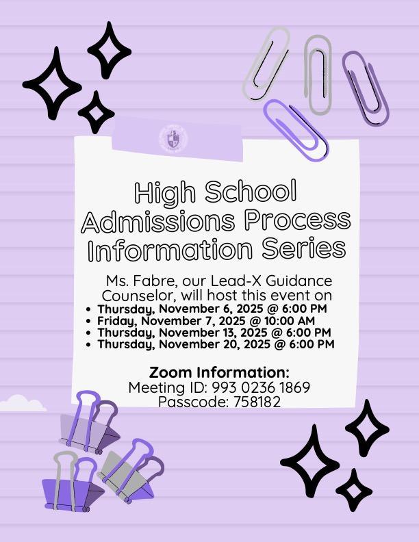 High School Info Session Flyer