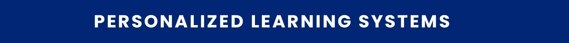 Personalized Learning Systems Header