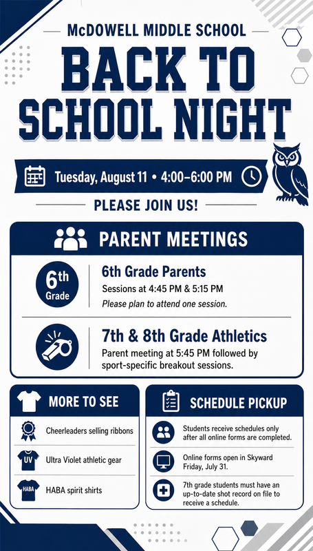 Back to School Night Details