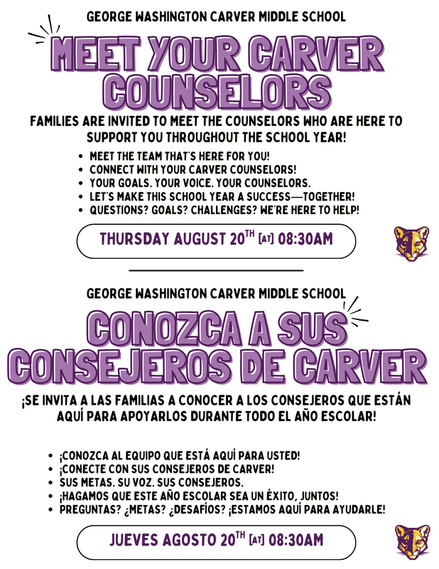 Meet your Counselors flyer