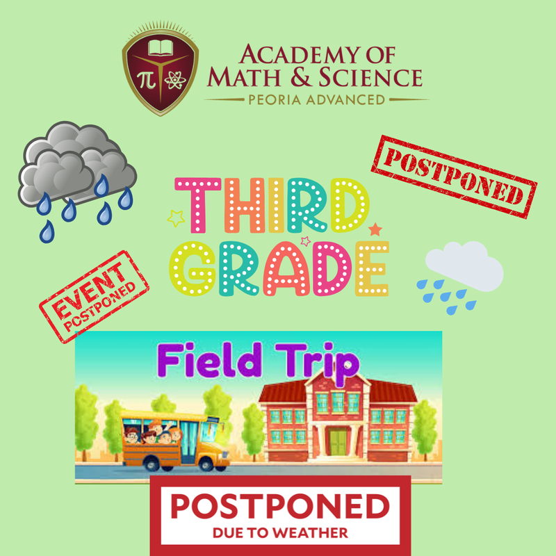 Third grade field trip has been postponed to January 16, 2025 Featured Photo