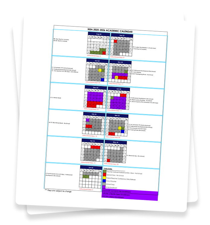 HSA Denison Calendar