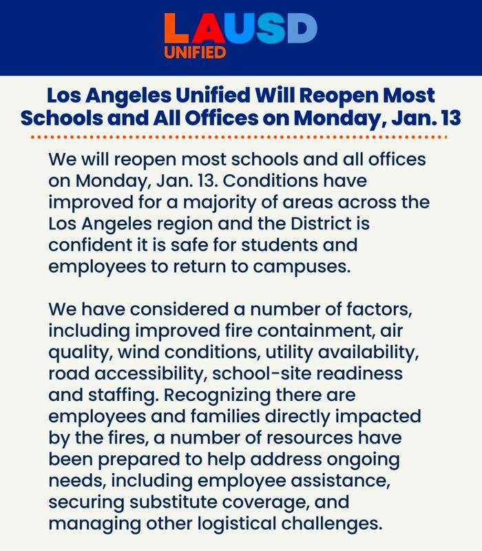 School Reopens Flyer 1-13-25