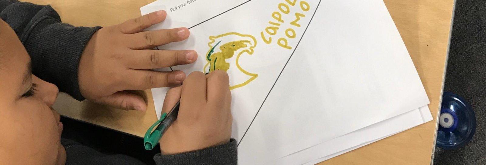 Kellogg Panthers are College bound! - Ms. Hernandez is teaching 4th graders that college preparation starts early! Students got to select their favorite college and drew their own college pennants! #AllMeansALL #proud2bePUSD #scchat