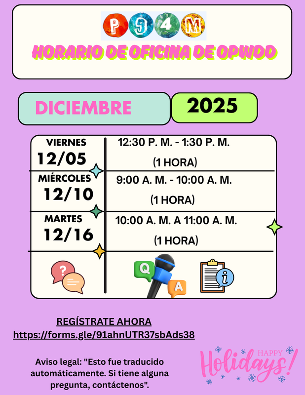 Spanish- Table with icons that show talking, microphone, and clipboard