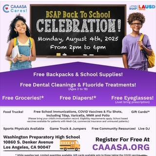 Back to School Celebration flyer