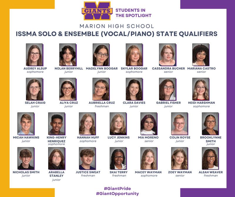 promo graphic - ISSMA Solo & Ensemble vocal/piano state qualifiers MHS