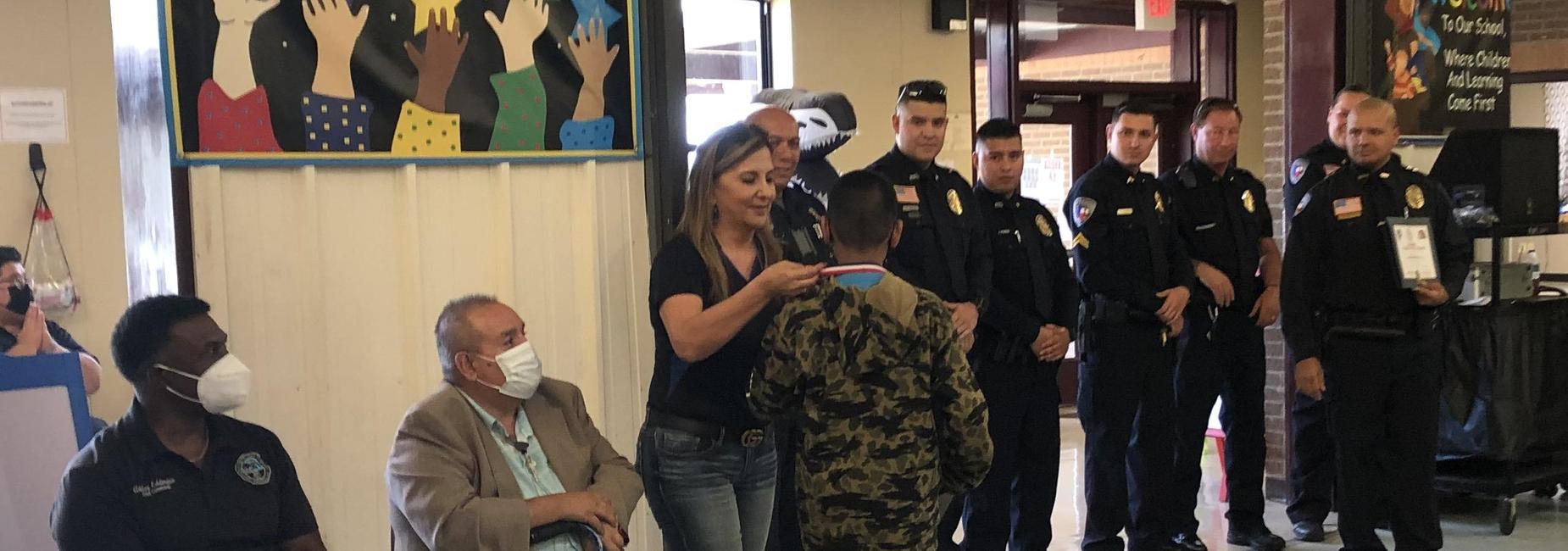 Today was a great day to recognize our October Students of the Month. These are students who exemplify excellence in the classroom. Thank you to our partners (City of Encinal, Encinal PD, Encinal FD, and representatives from Border Patrol and the office of Henry Cuellar) for ensuring that KidsComeFirst.