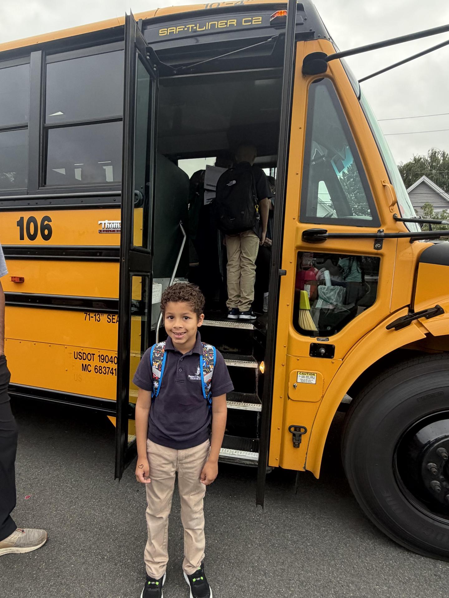 PHA student with school bus
