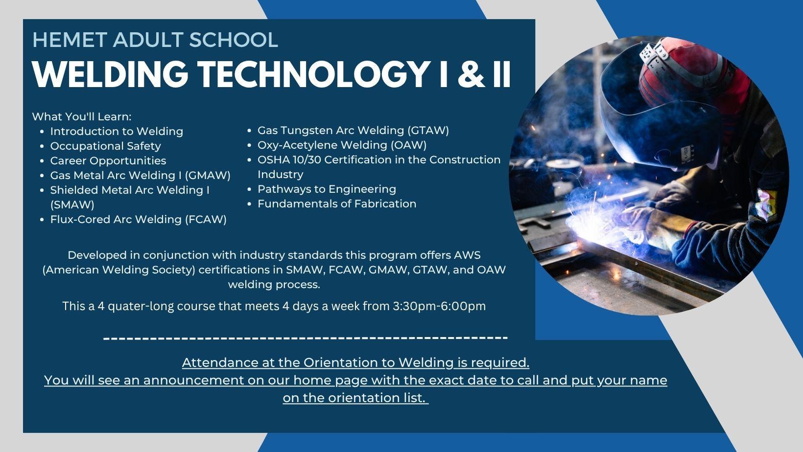 Welding Program Info