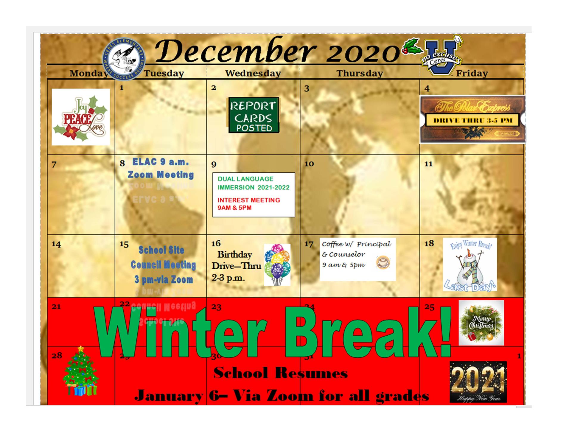 School Calendar Family Resources Ceres Elementary School School Calendar Family Resources Ceres Elementary School