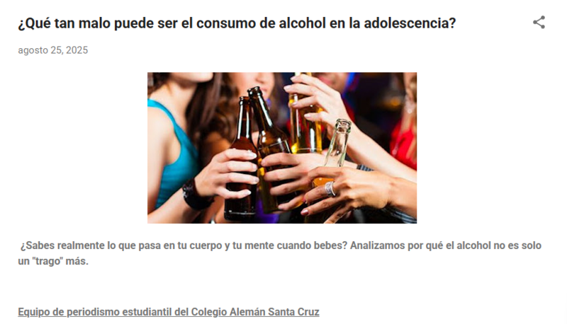 ¿Qué tan malo puede ser el consumo de alcohol en la adolescencia? Featured Photo