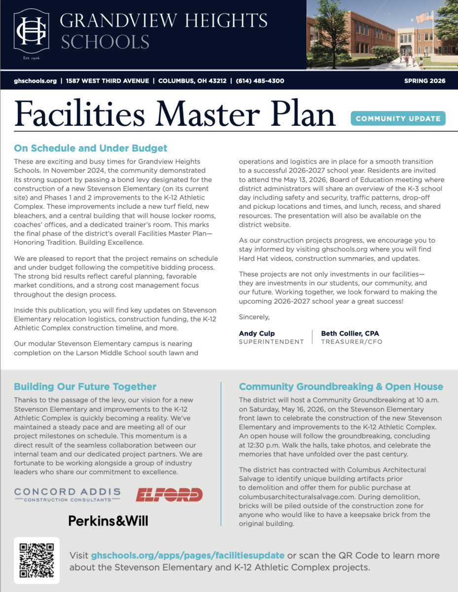 Cover page of newsletter