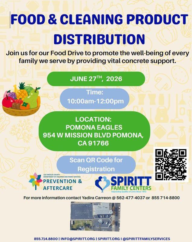 food and cleaning supplies distribution english flyer