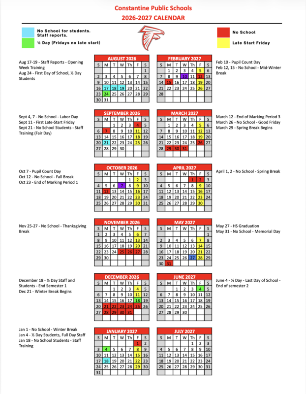 2026-2027 School Year Calendar
