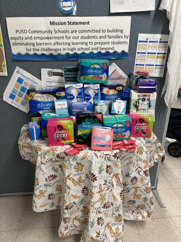 Picture of donation - to Garey HS