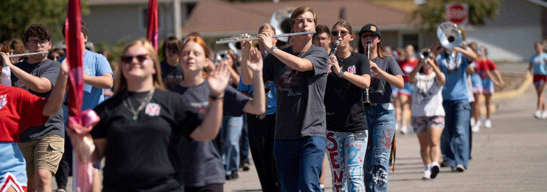 color guard in parade