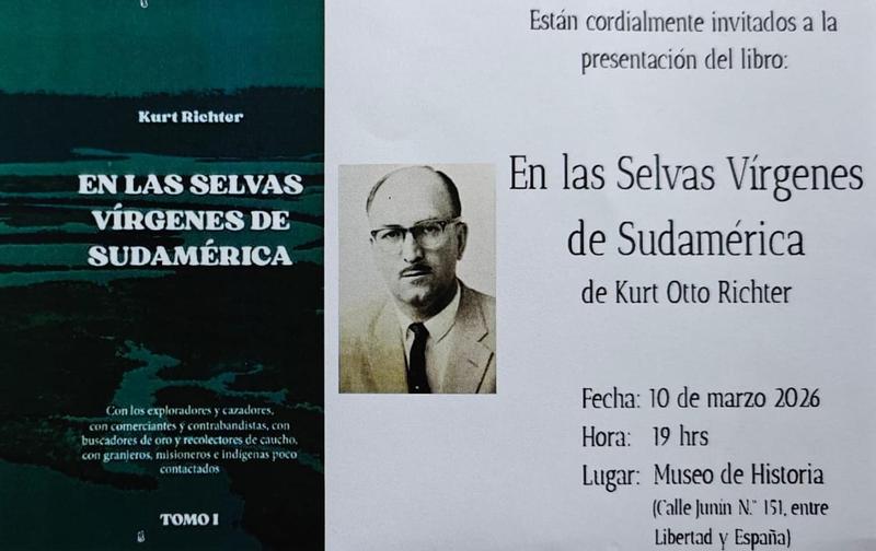 Info: Presentación del libro "En las Selvas Vírgenes de Sudámerica" de Kurt Otto Richter Featured Photo