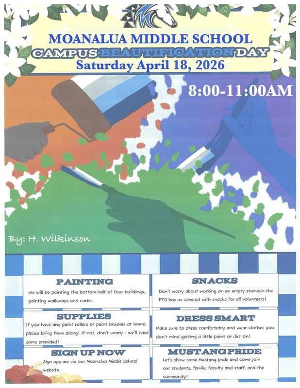 Save the date!  Moanalua Middle School Campus Beautification April 18th! Featured Photo