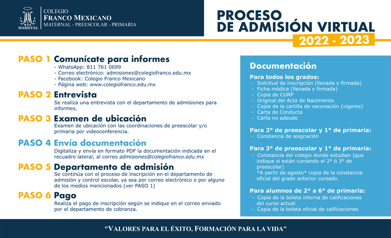 PROCESO ADMISIÓN VIRTUAL 2022-2023 Featured Photo
